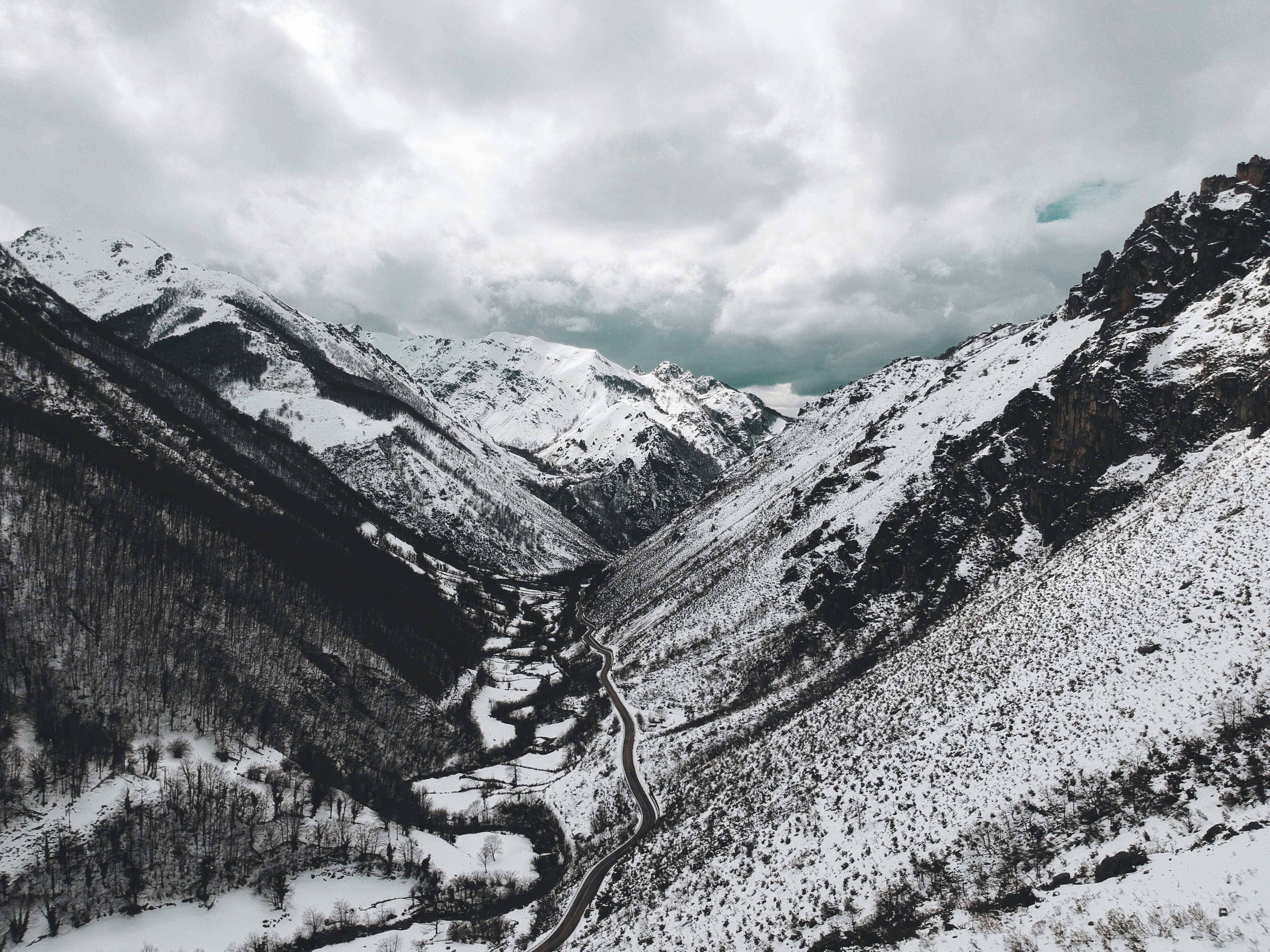 landscape photography of mountains